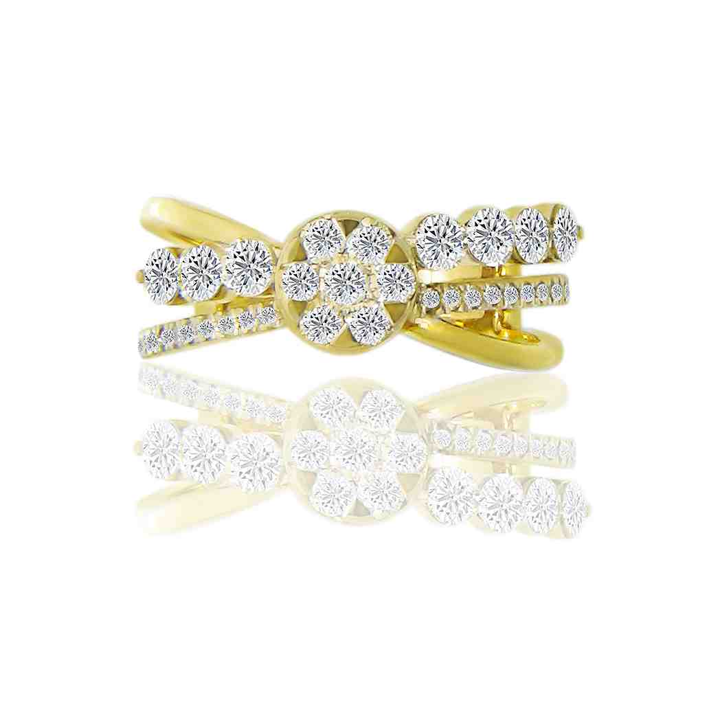  Diamond Fashion Half Bnad Ring LR11084A